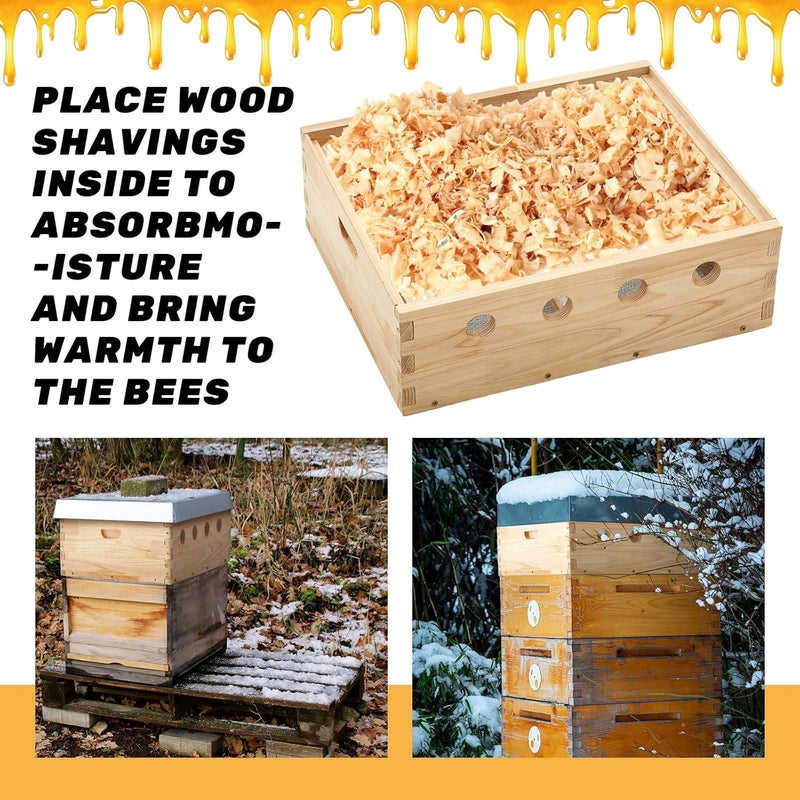 Colingmill 10 Frame Bee Hive Quilt Box Winter Not Assembled Moisture Quilt Box for Winter Preparation for Beekeepers(not Pre-Installed) - Image 3